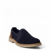 Italian Men Dark Blue Cloth Shoes #4975